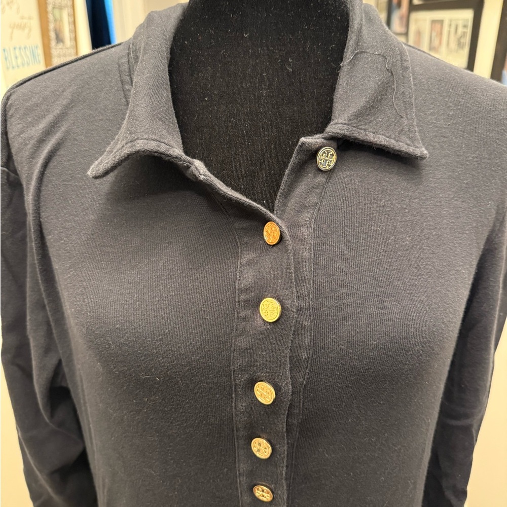 Tory Burch Black Button-Down Shirt - image 3